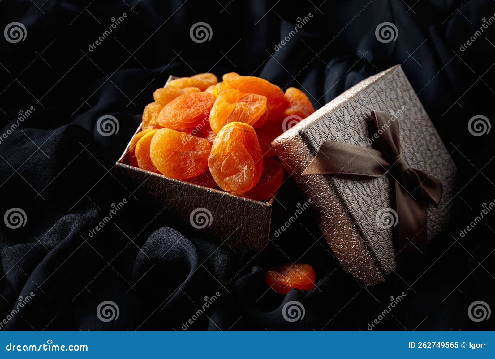 Dried Apricots in a Gift Box Stock Image Image of apricot, diet