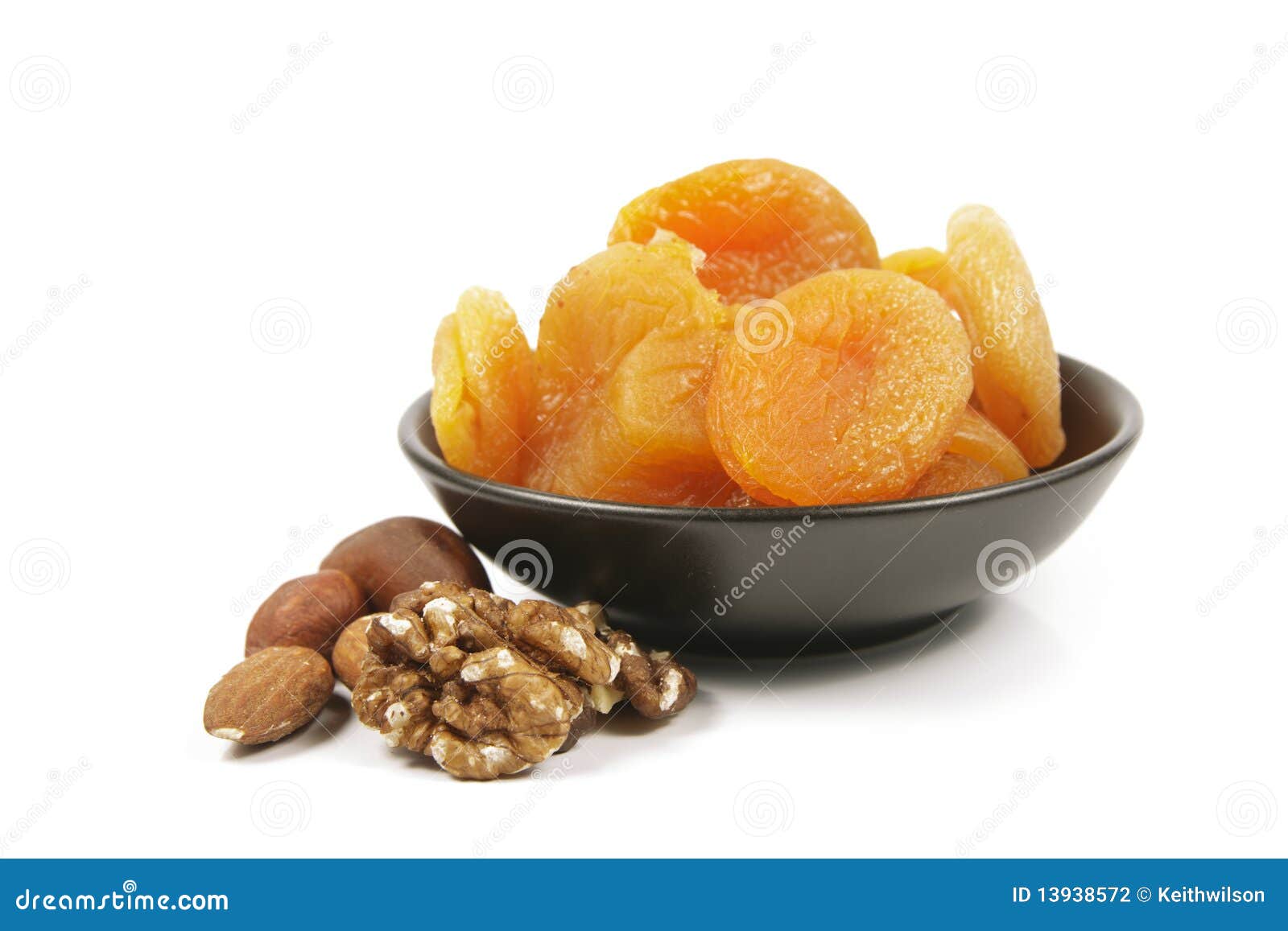 Dried Apricots and Nuts stock photo. Image of vitamins 13938572
