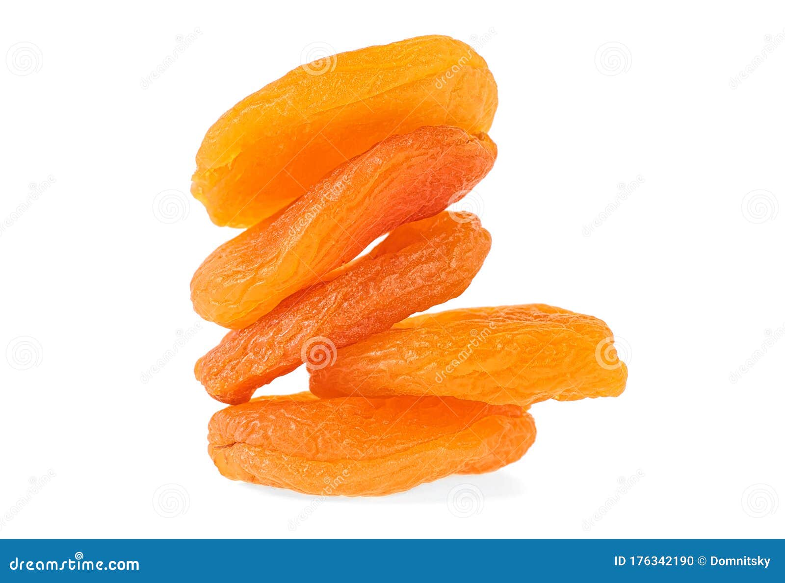 Dried Apricots on White Background Stock Photo Image of fruit