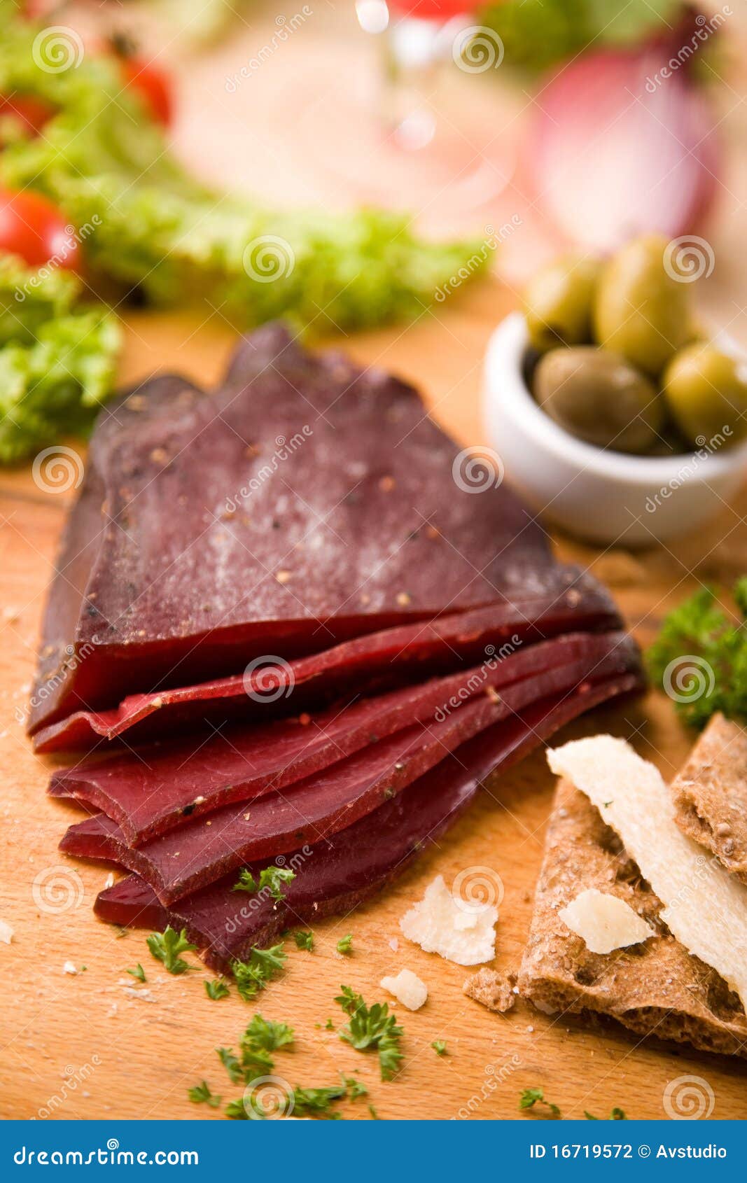 Dried beef meat stock photo. Image of beef, meat, spice 16719572