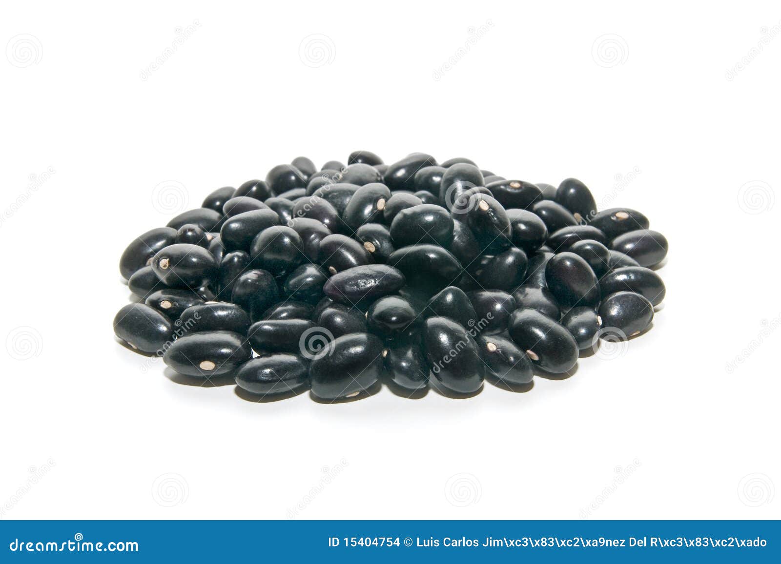 Dried black beans stock photo. Image of seeds, isolated 15404754