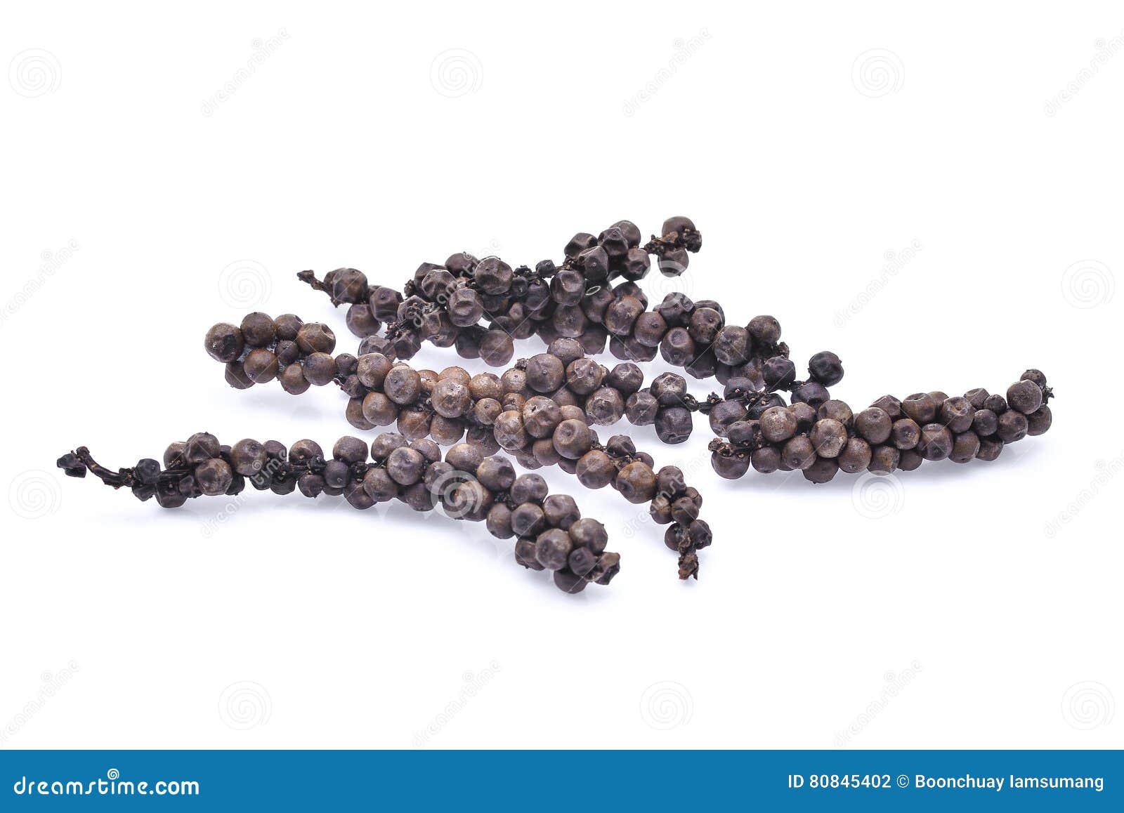 Dried Black Pepper Corn Isolated on White Background Stock Photo