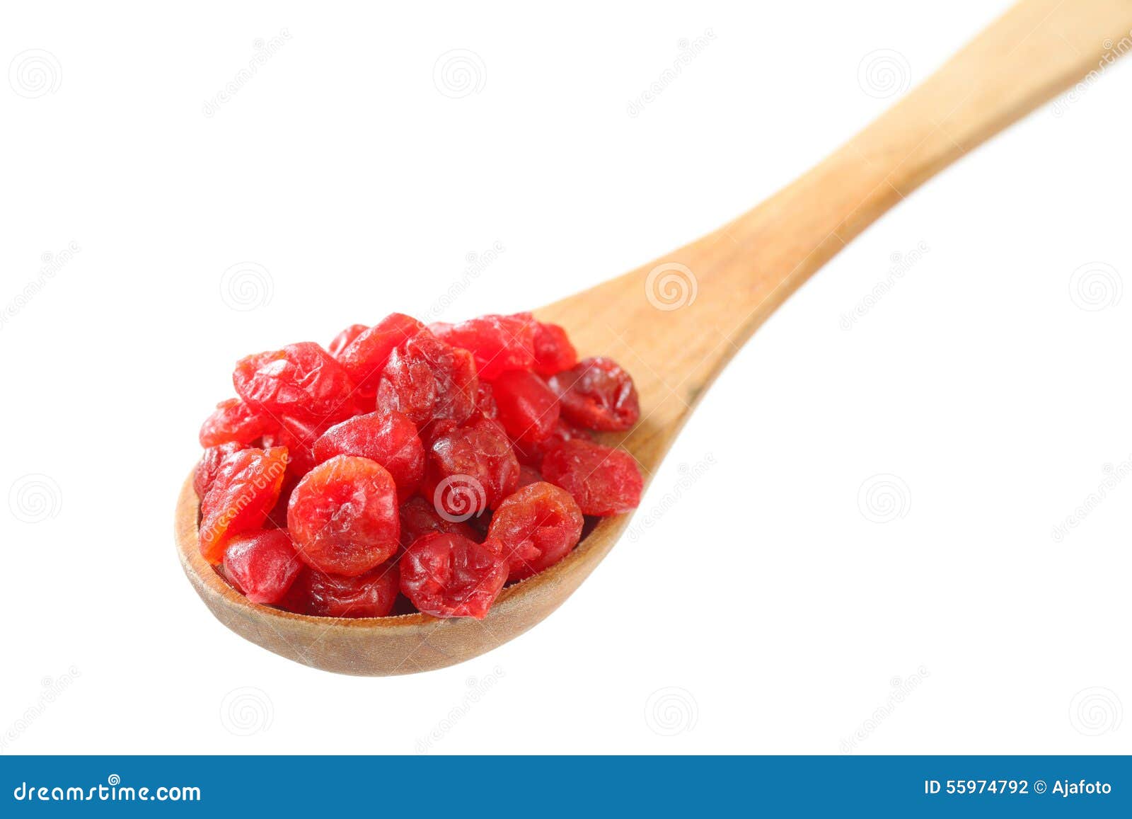 Dried Cherries on Wooden Spoon Stock Photo Image of fruit, utensil