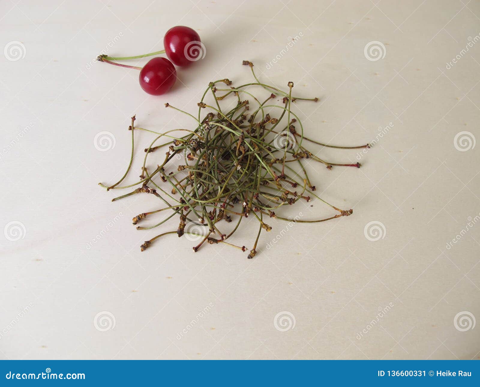 Dried cherry stems stock image. Image of alternative 136600331