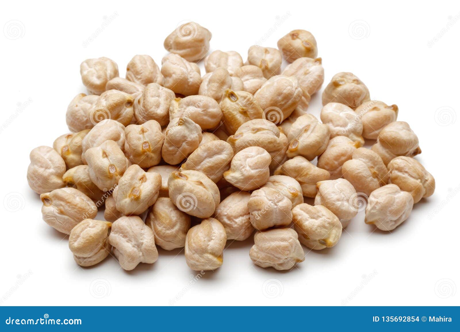 Dried Chickpea Beans on White Background Stock Photo Image of crop