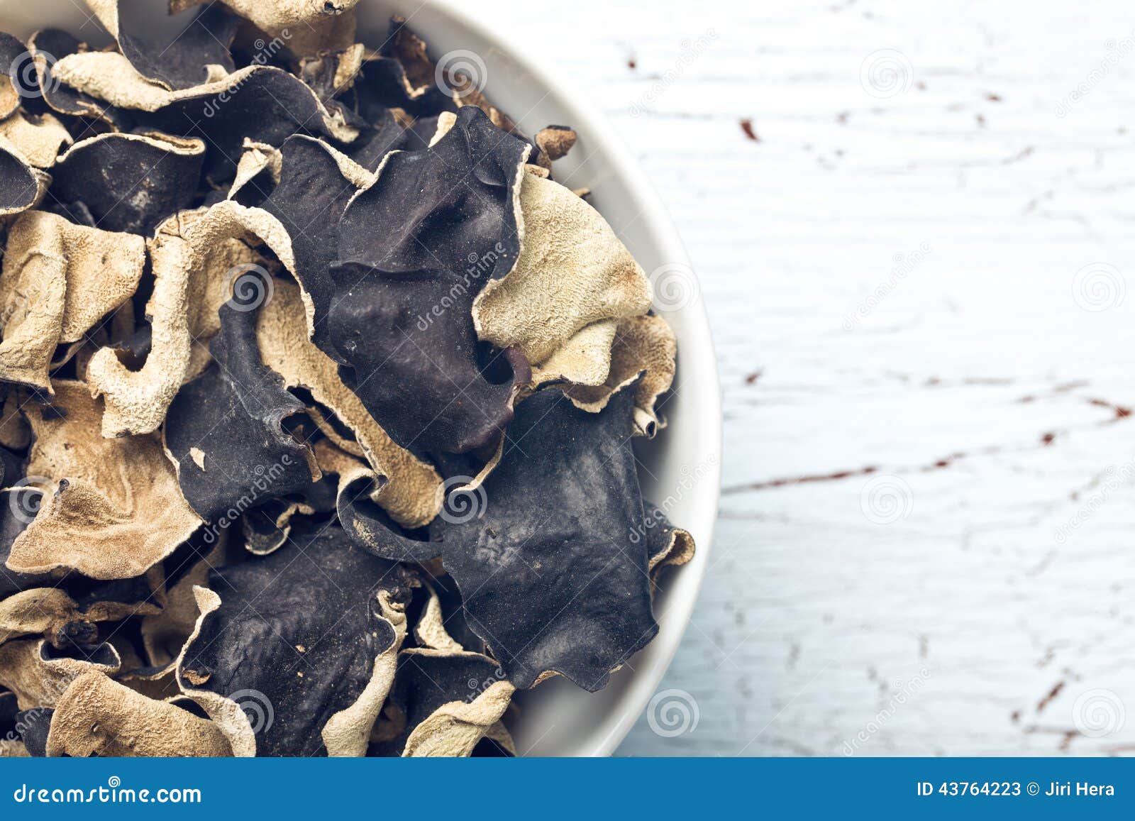 Dried Chinese Edible Black Fungus, Called Jew`s Ear Mushroom In Royalty