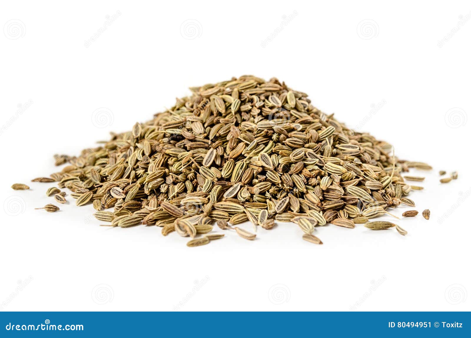 Dried Fennel Seeds Isolated Stock Image Image of brown, background