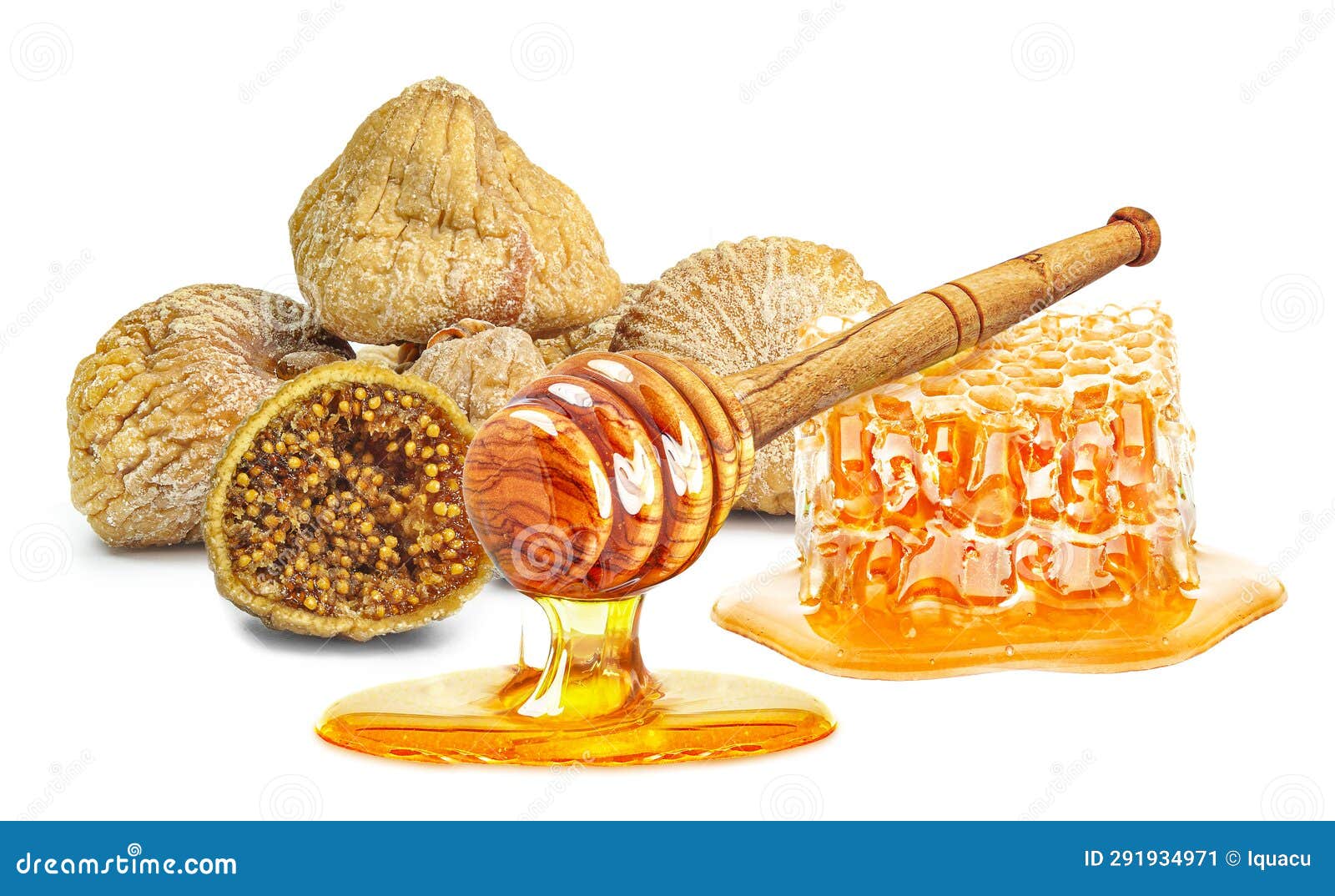 Dried figs with honey stock image. Image of closeup 291934971