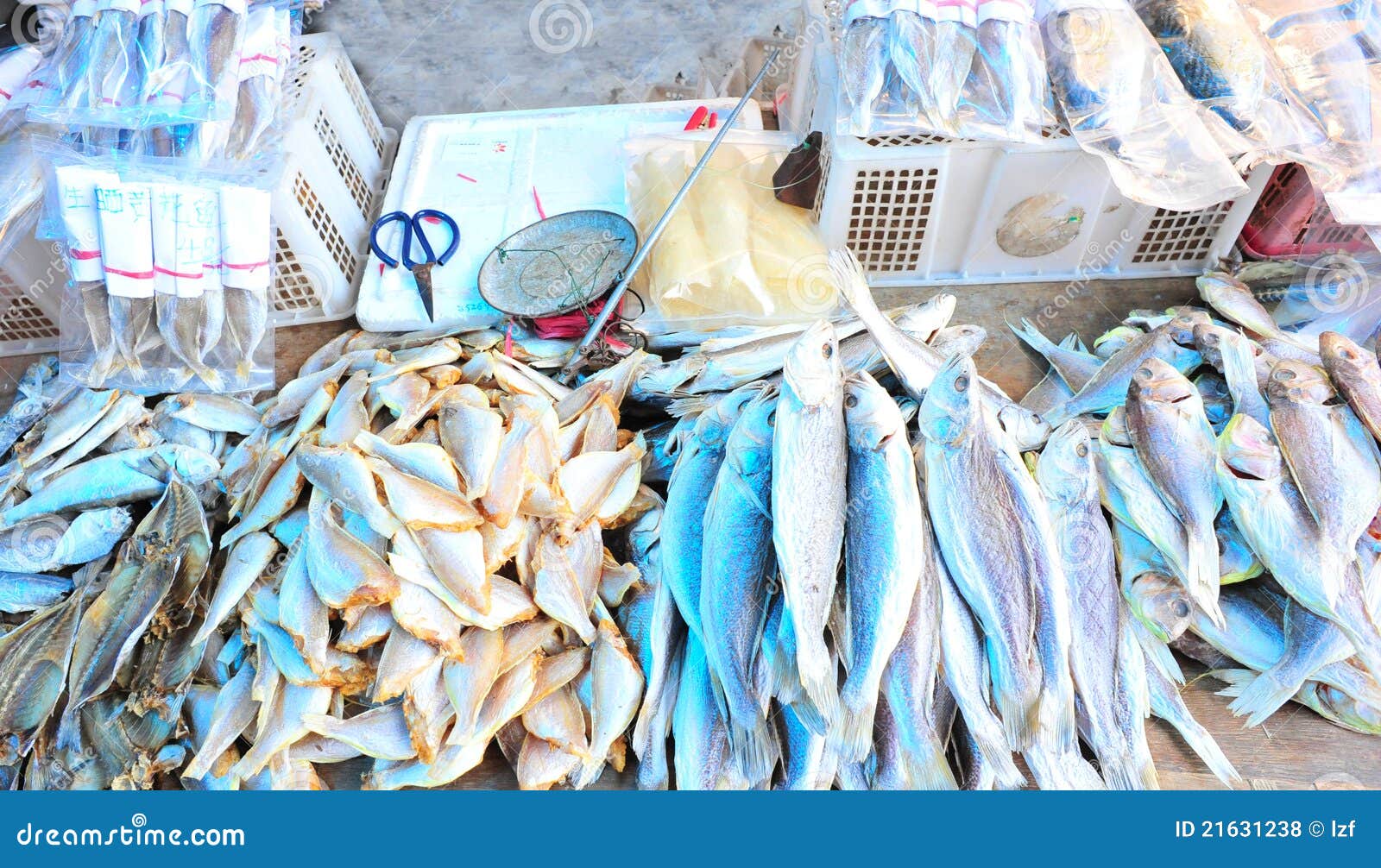 Dried fish market stock photo. Image of herring, blue 21631238