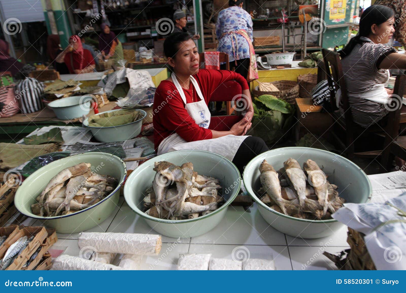 Dried fish editorial photo. Image of vendor, fish, market 58520301