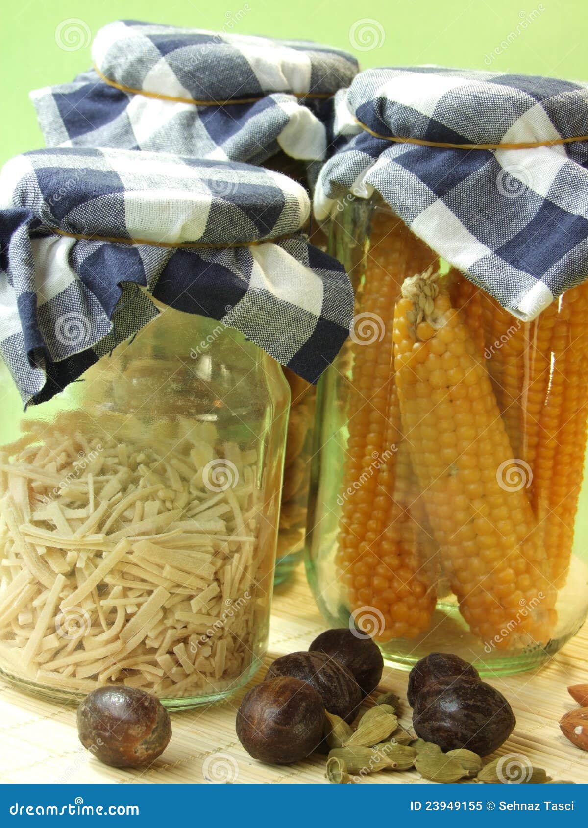 Dried Food, Corn and Seeds in Glass Jar Stock Image Image of bamboo