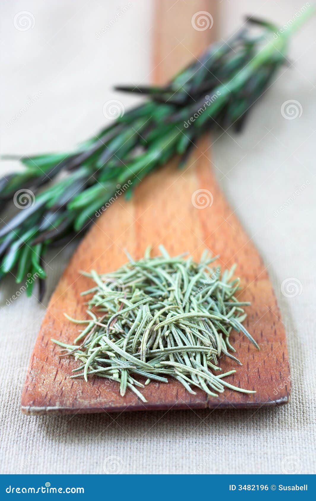 Dried and fresh rosemary stock photo. Image of wooden 3482196