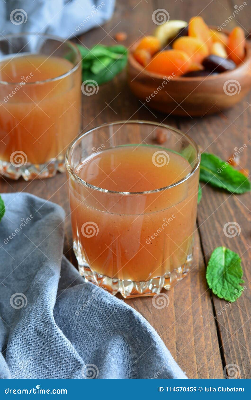 Dried Fruit Drink stock image. Image of date, mint, background 114570459