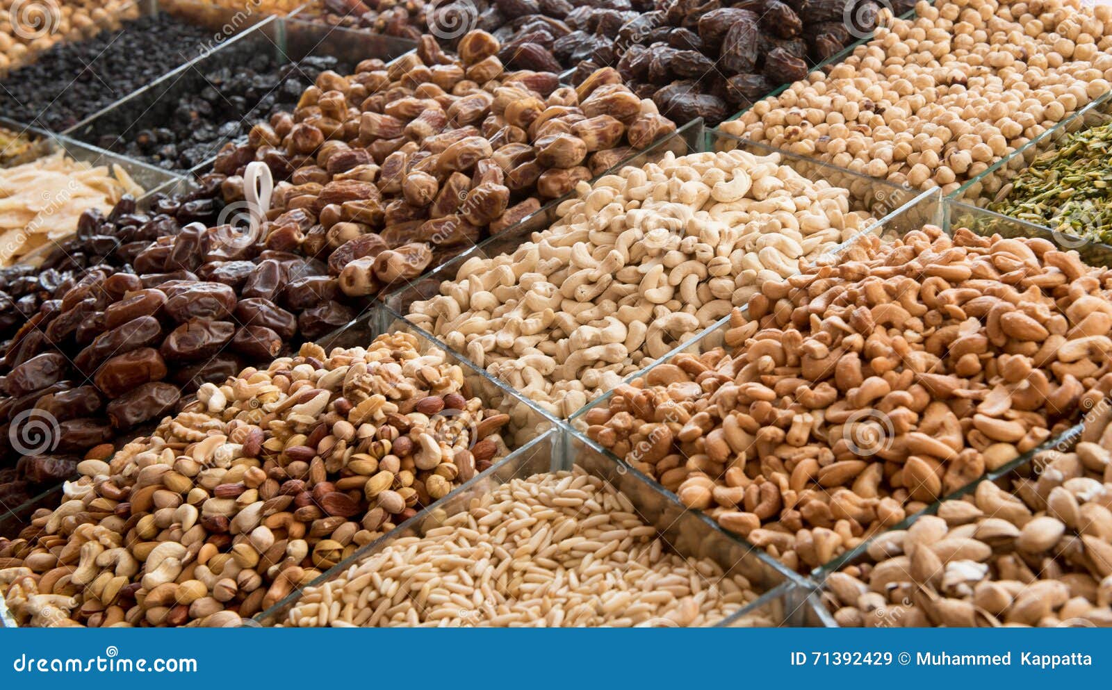 Dried Fruit for Sale in the Spice Souk at Deira. UAE Dubai. Stock Image