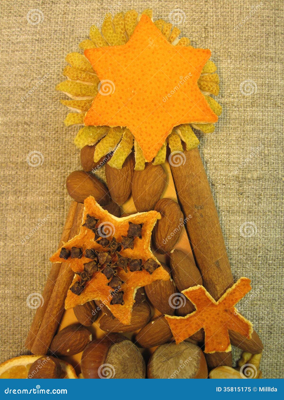 Dried Fruits Christmas Tree Stock Image Image of brown, dried 35815175