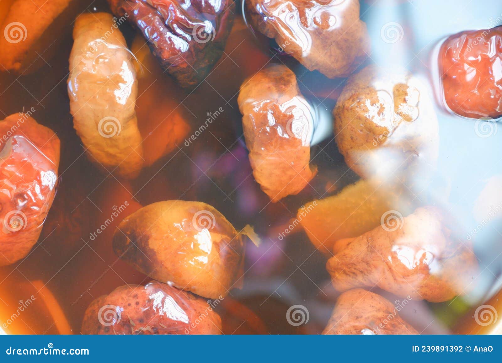 Dried Fruits Compote. Background. Compote with Dried Fruits from Apples