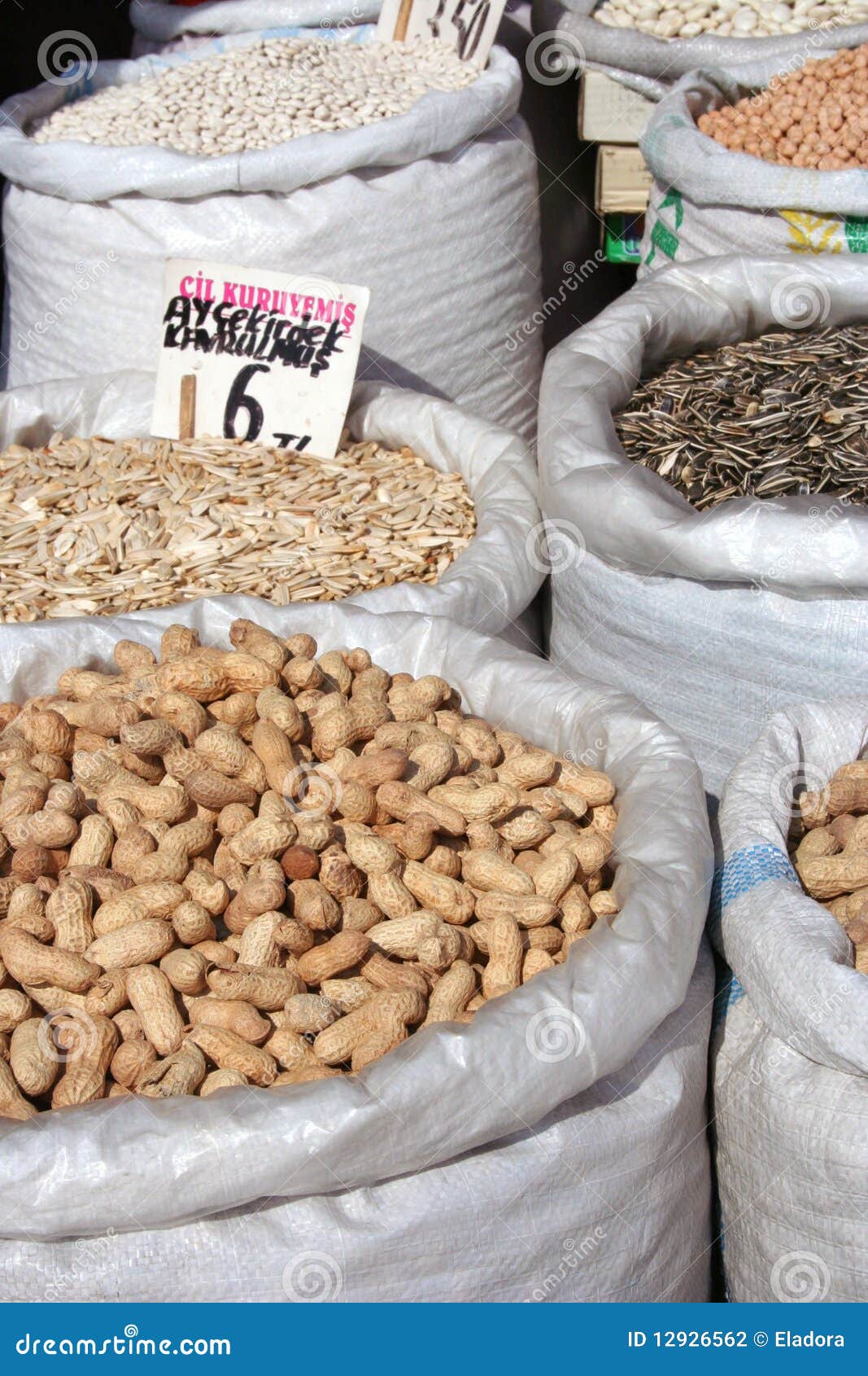 Dried fruits at market stock photo. Image of diet, commerce 12926562