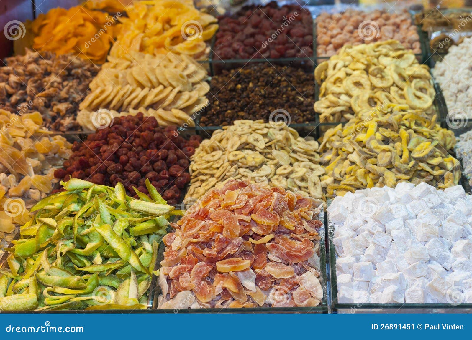 Dried Fruits at a Market Stall Stock Image Image of market, kiwi