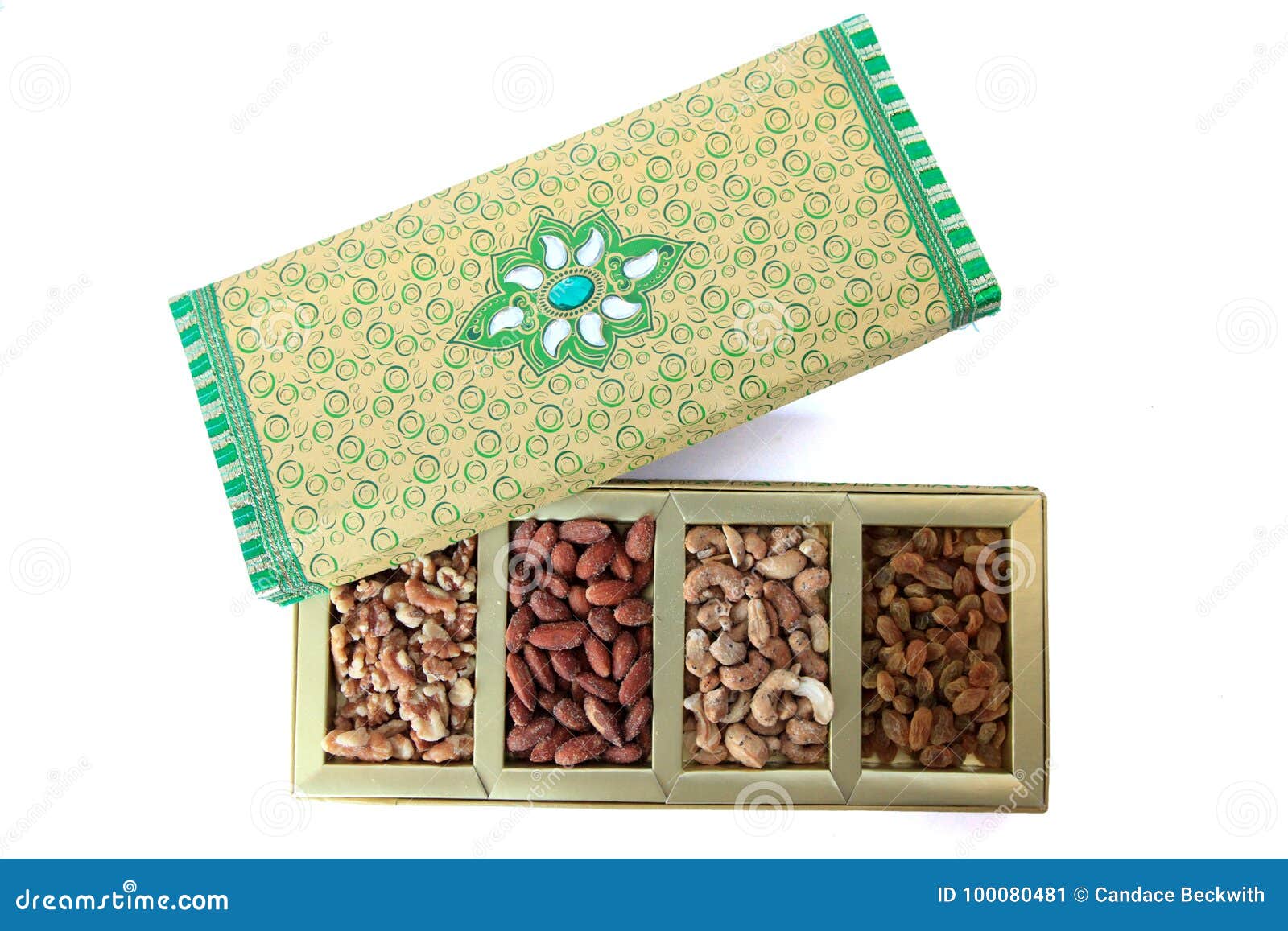 Dried Fruit and Nuts Gift Box Stock Image Image of gift, fruits