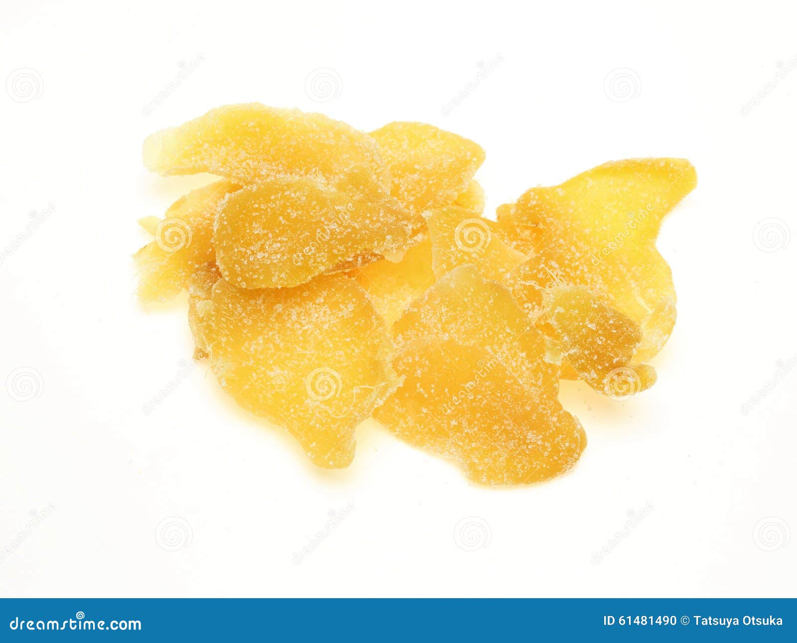 Dried ginger wiht sugar stock photo. Image of studio 61481490