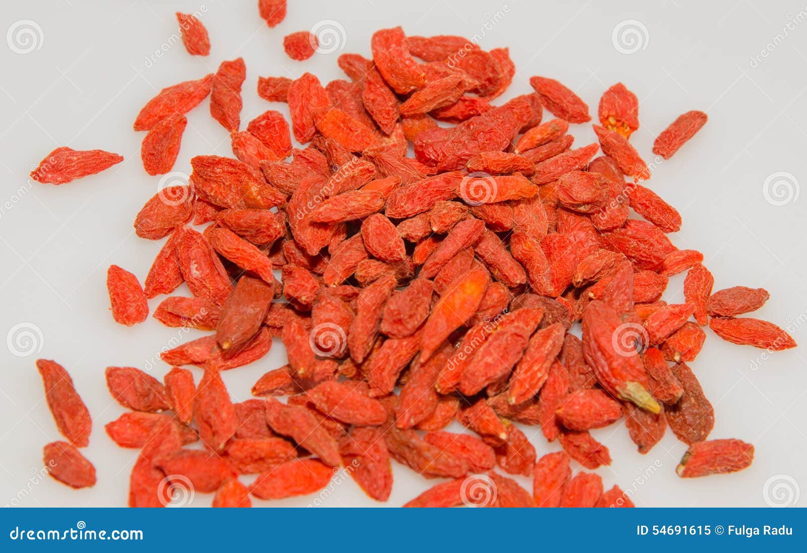 Dried Goji Berries Isolated Stock Image Image of superfood, snack 54691615