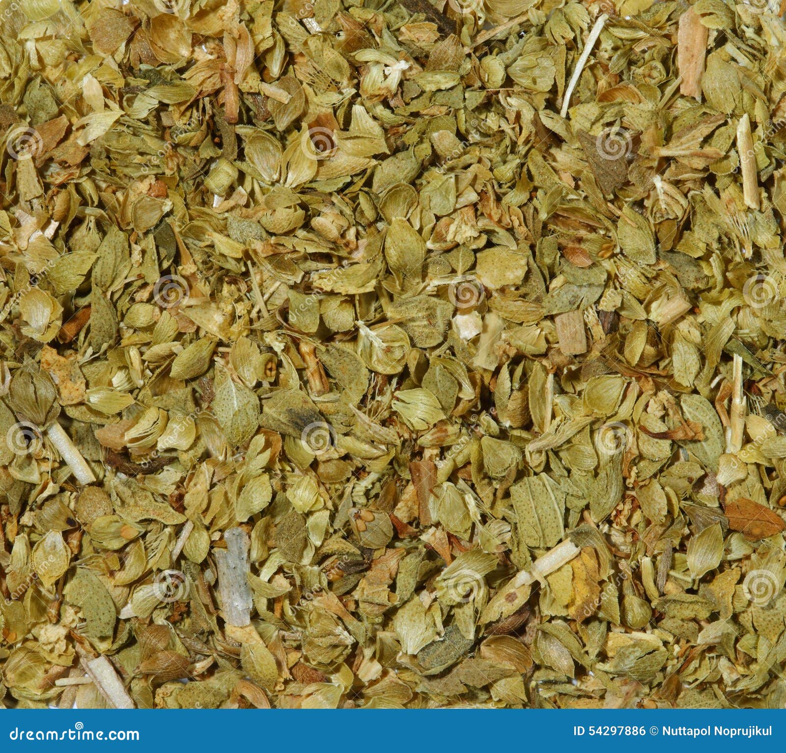 Dried Green Oregano Leaves Background Texture. Stock Photo ...