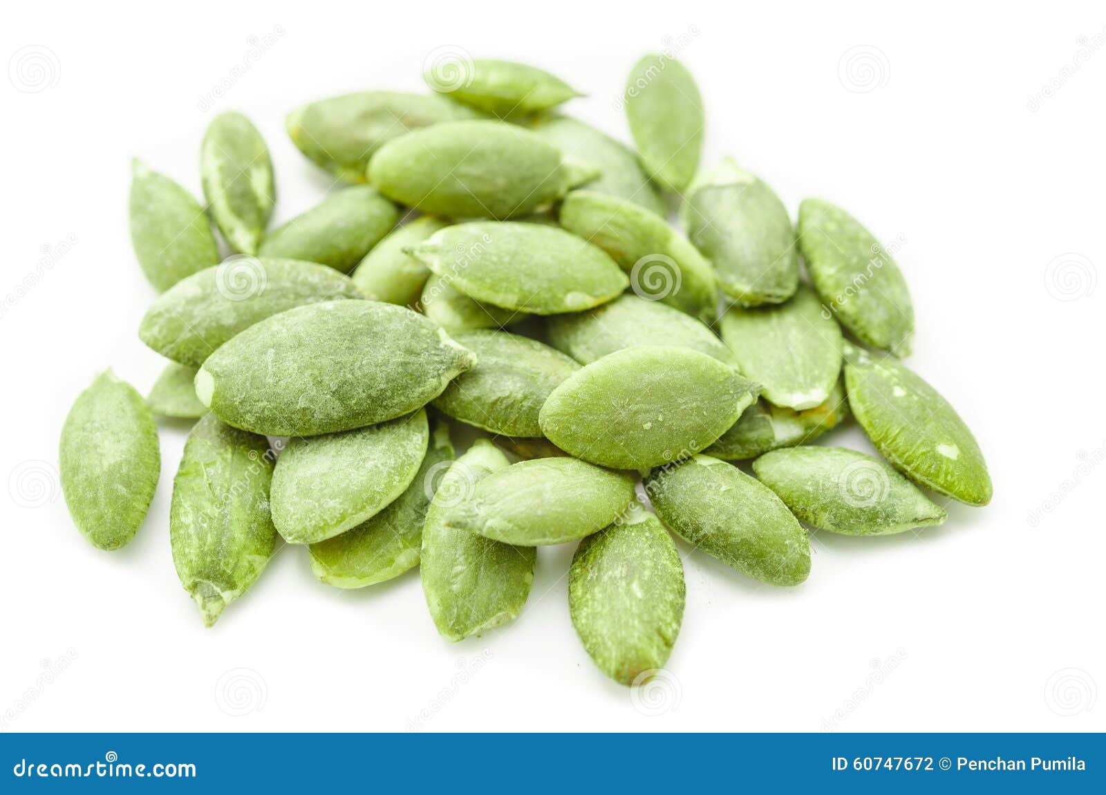 Dried green Pumpkin Seeds. stock photo. Image of food 60747672