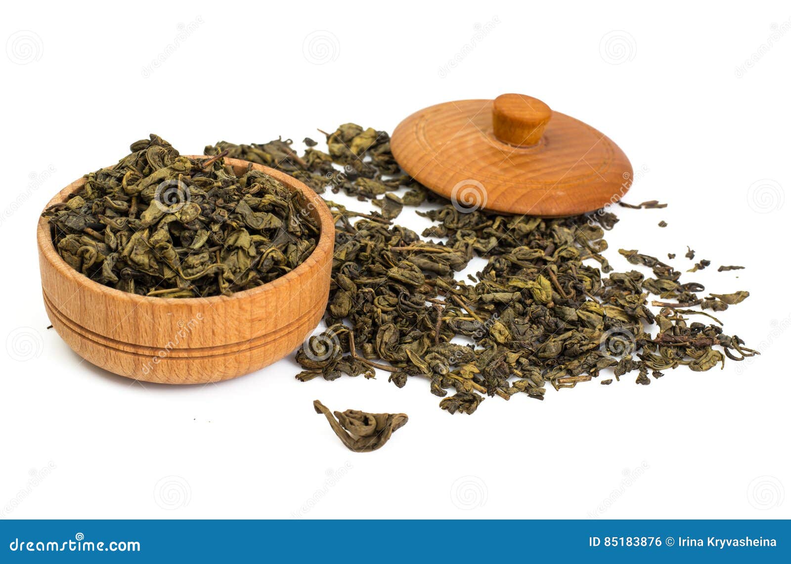 Dried green tea leaves stock photo. Image of heap, fermentation 85183876