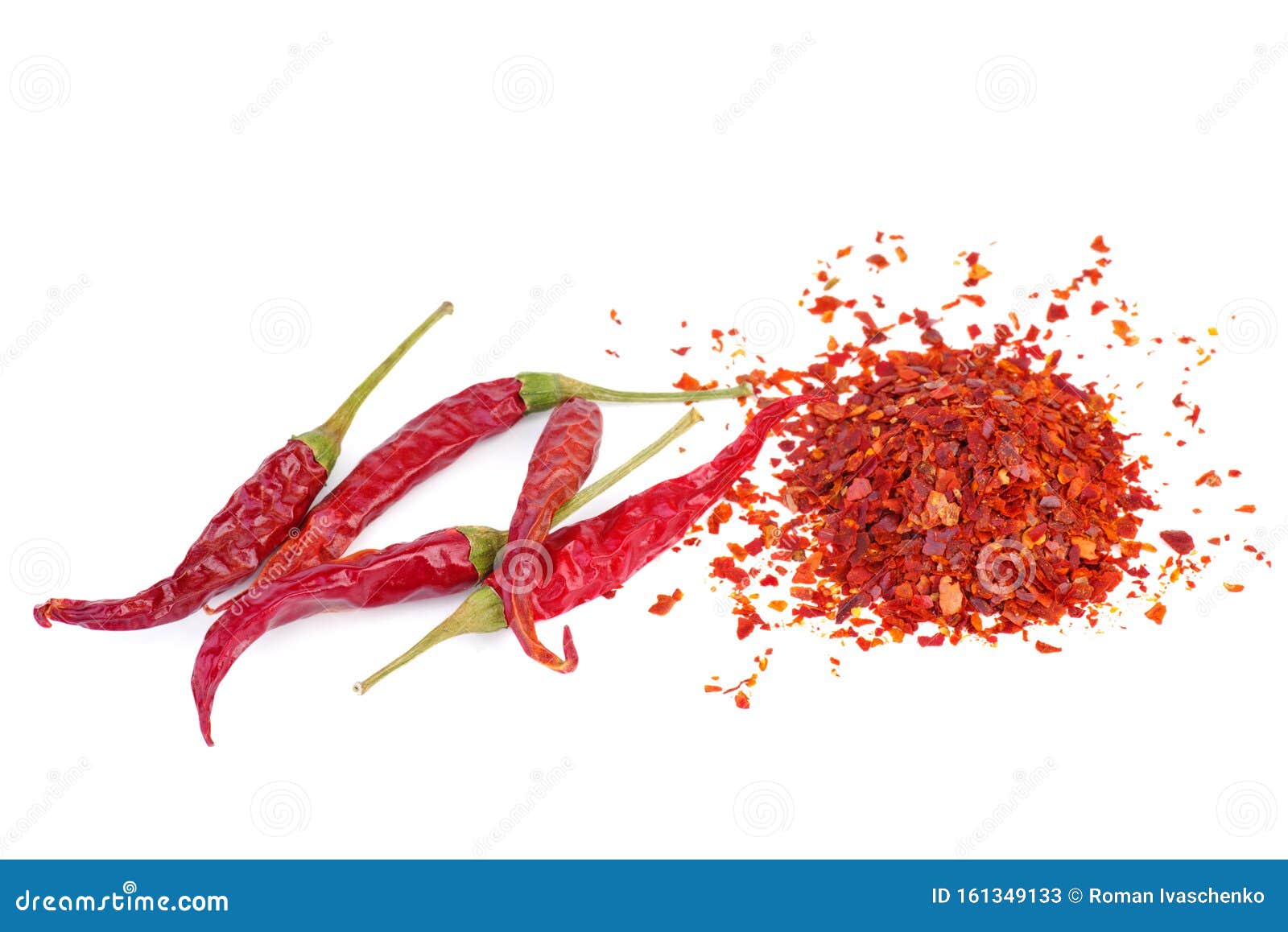 Dried and Grinded Red Chili Peppers Stock Image Image of condiment, flake 161349133