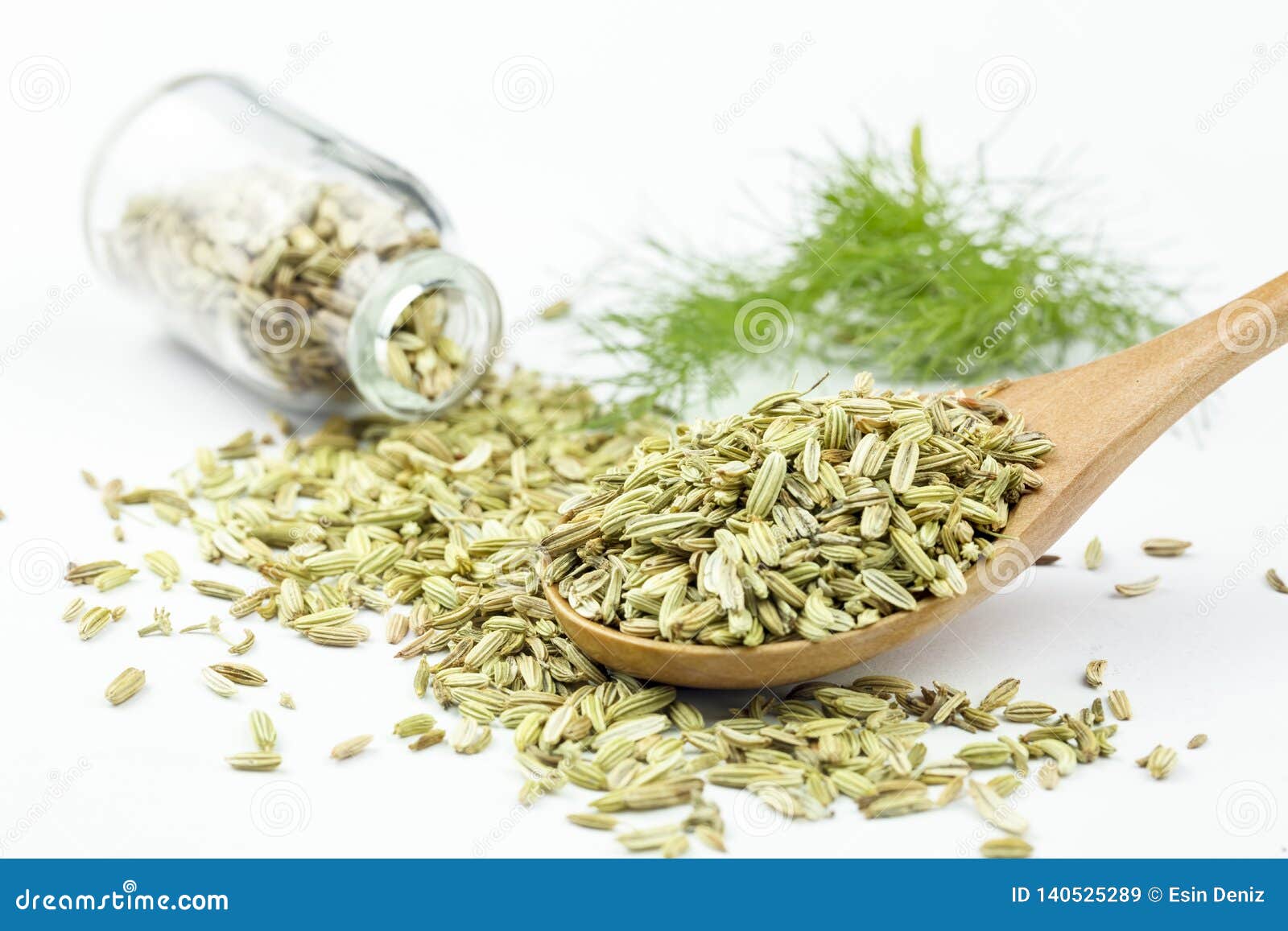 dried herb, fennel seeds , top view