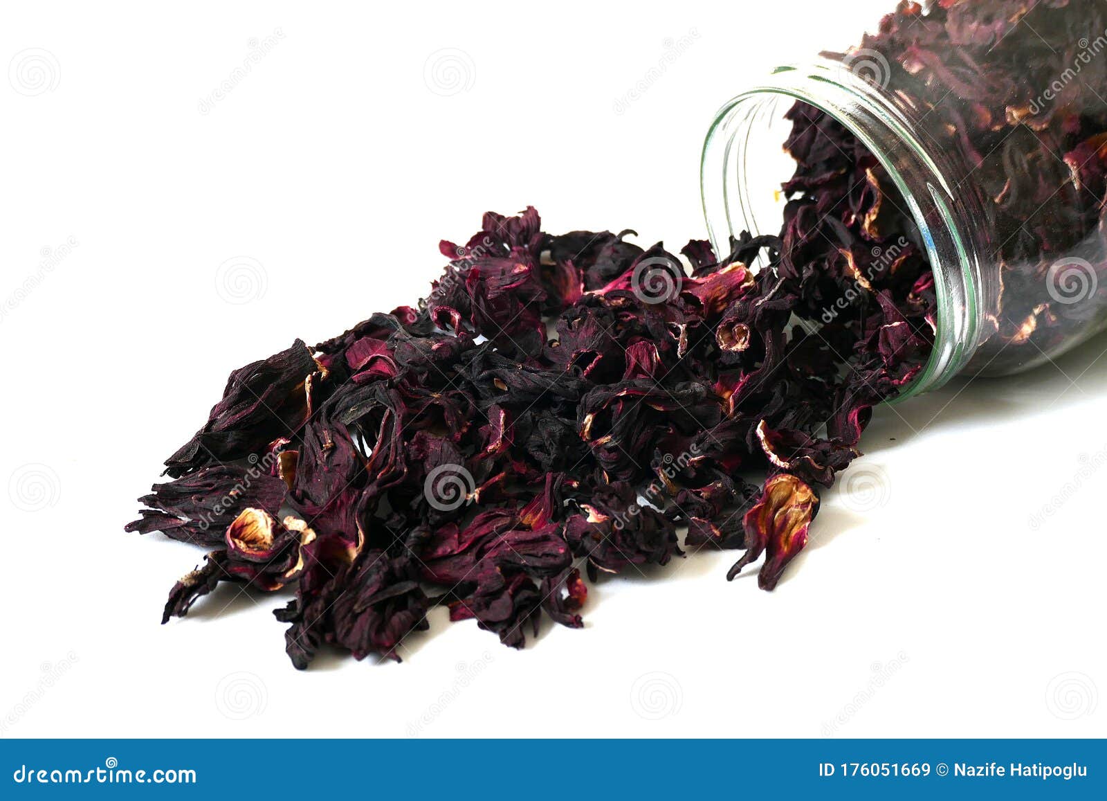Dried Hibiscus Flower for Making Medicinal Herbal Tea Stock Image