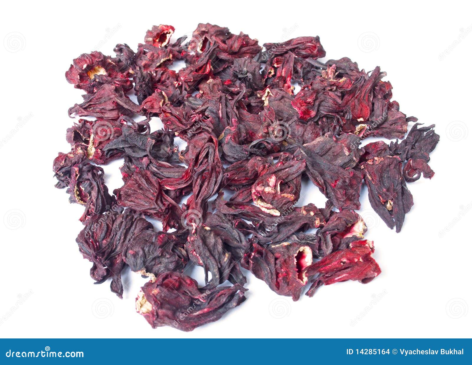 Dried Hibiscus Flowers Isolated on White Stock Photo Image of portion