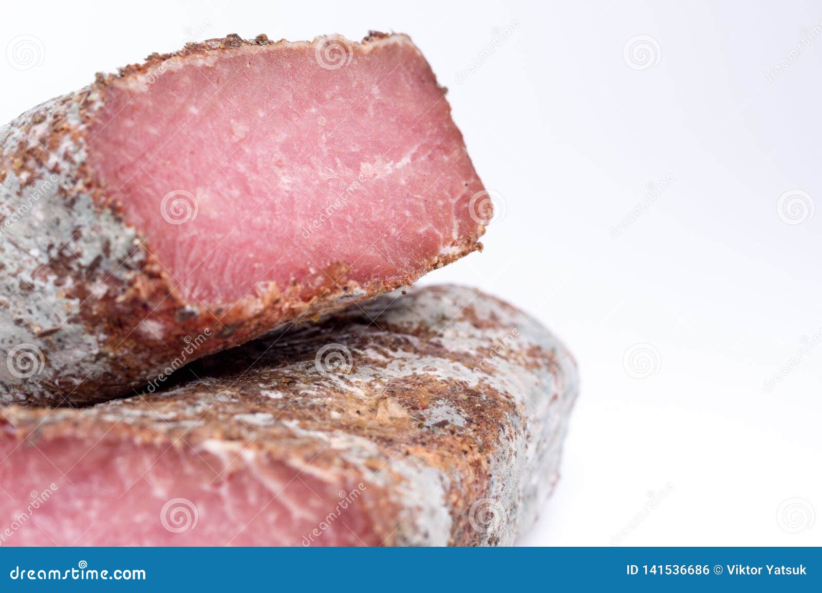 Dried Jerky in the Cut. Cooking Meat with Mold Stock Photo Image of