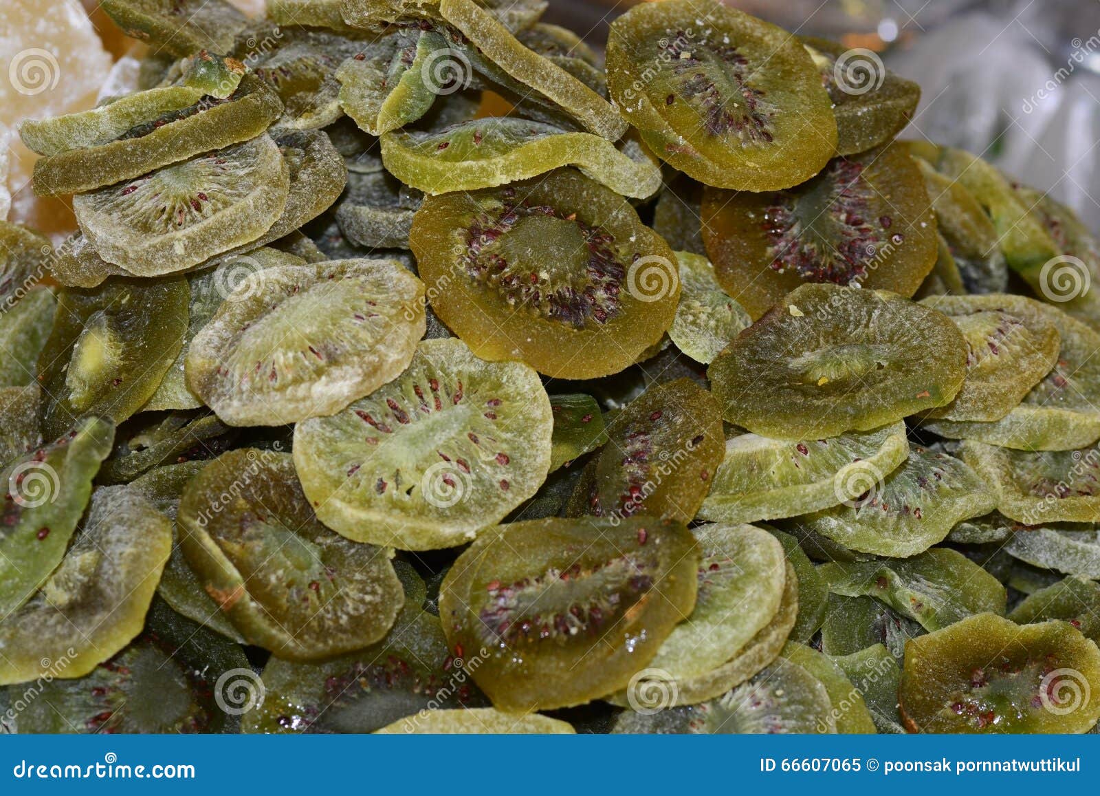 Dried kiwi fruit sugar stock image. Image of sweet, color 66607065