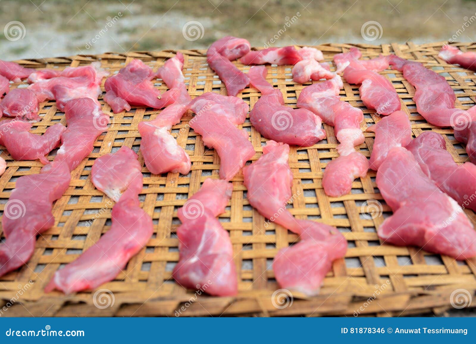 Dried meat stock photo. Image of drying, brown, smoked 81878346