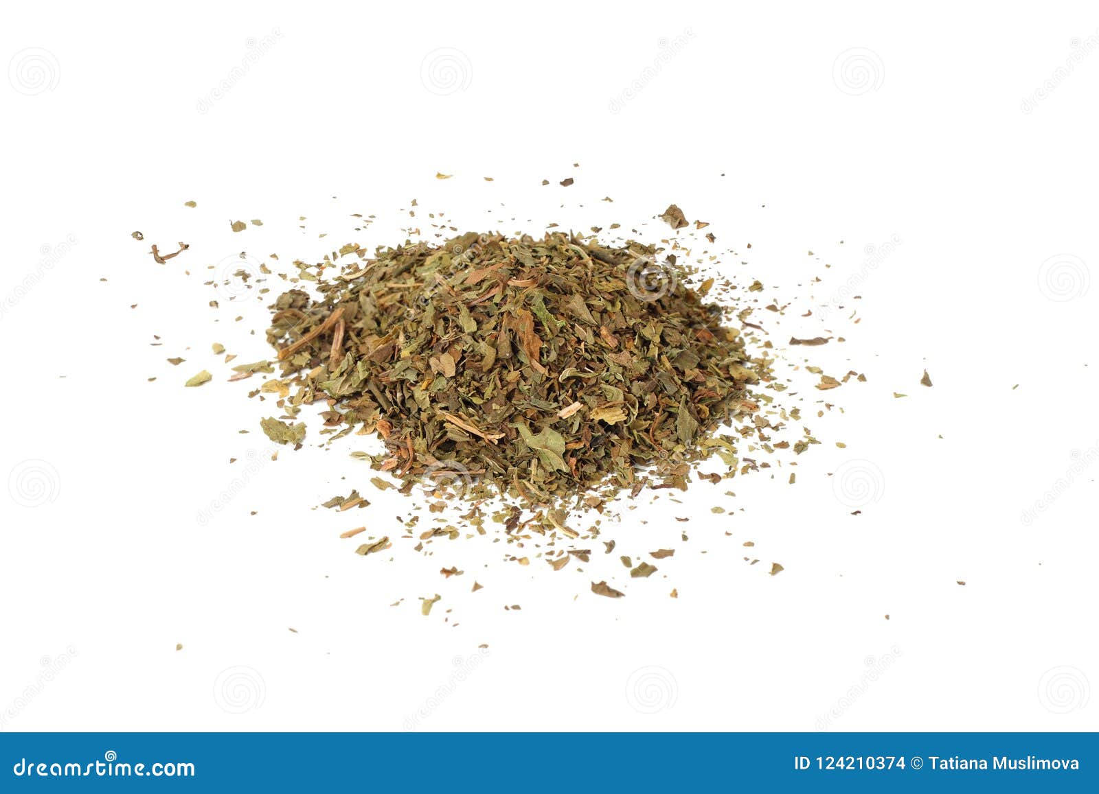 Dried Mint Leaves Isolated on White Background Stock Photo Image of