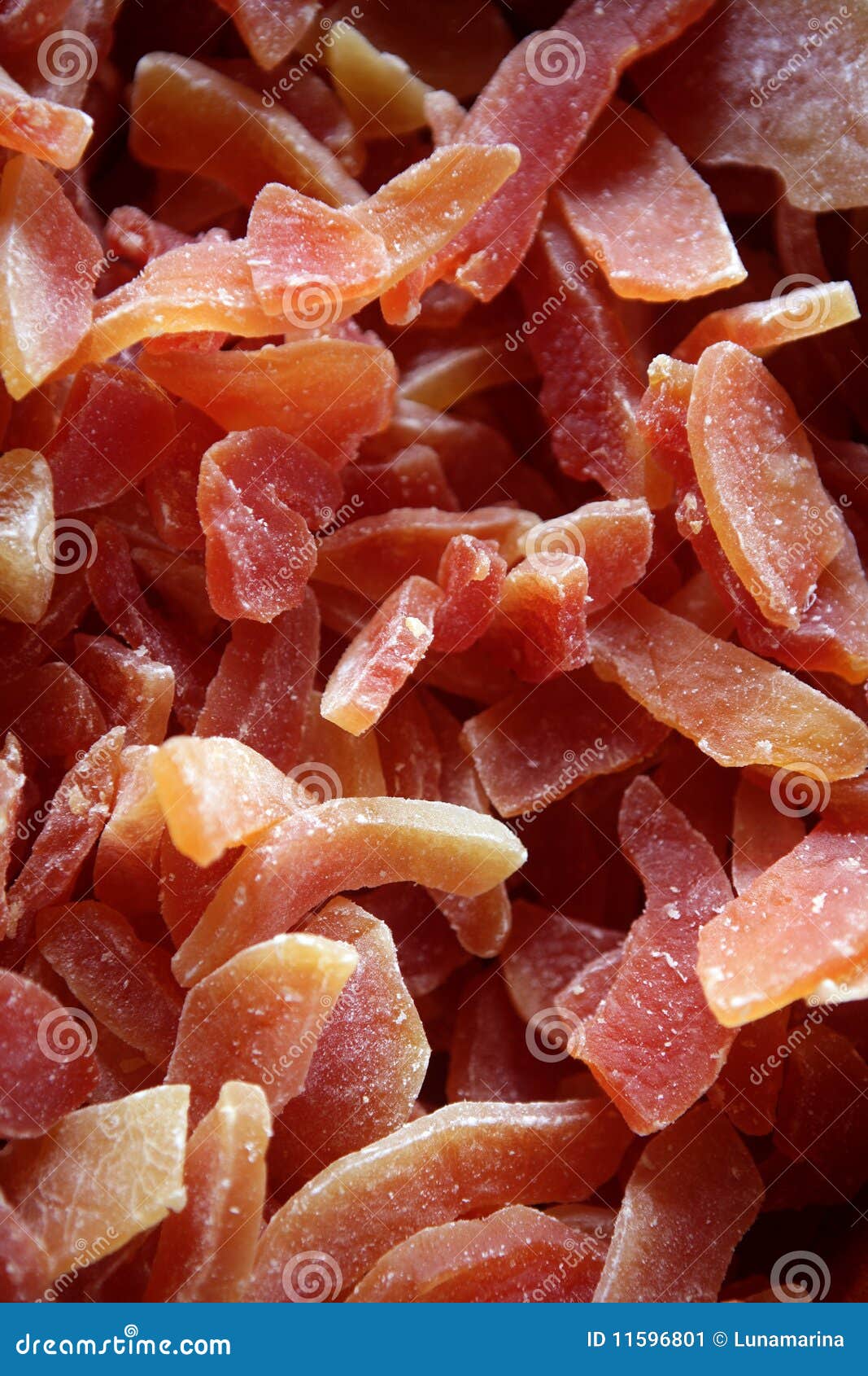 Dried Papaya Fruit with Sugar Pattern Stock Image Image of meal