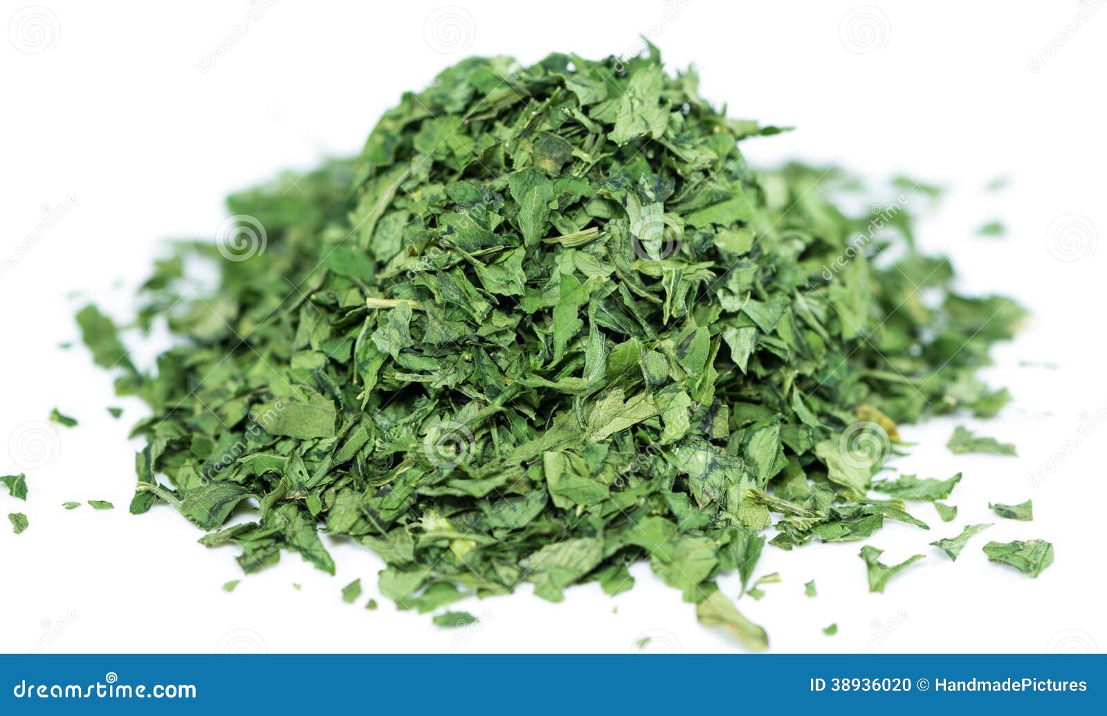 Dried Parsley Isolated on White Stock Photo Image of bunch, herb