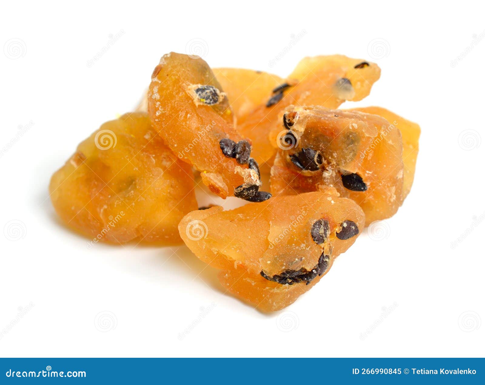 Dried Passion Fruit Isolated on White Background Stock Image Image of