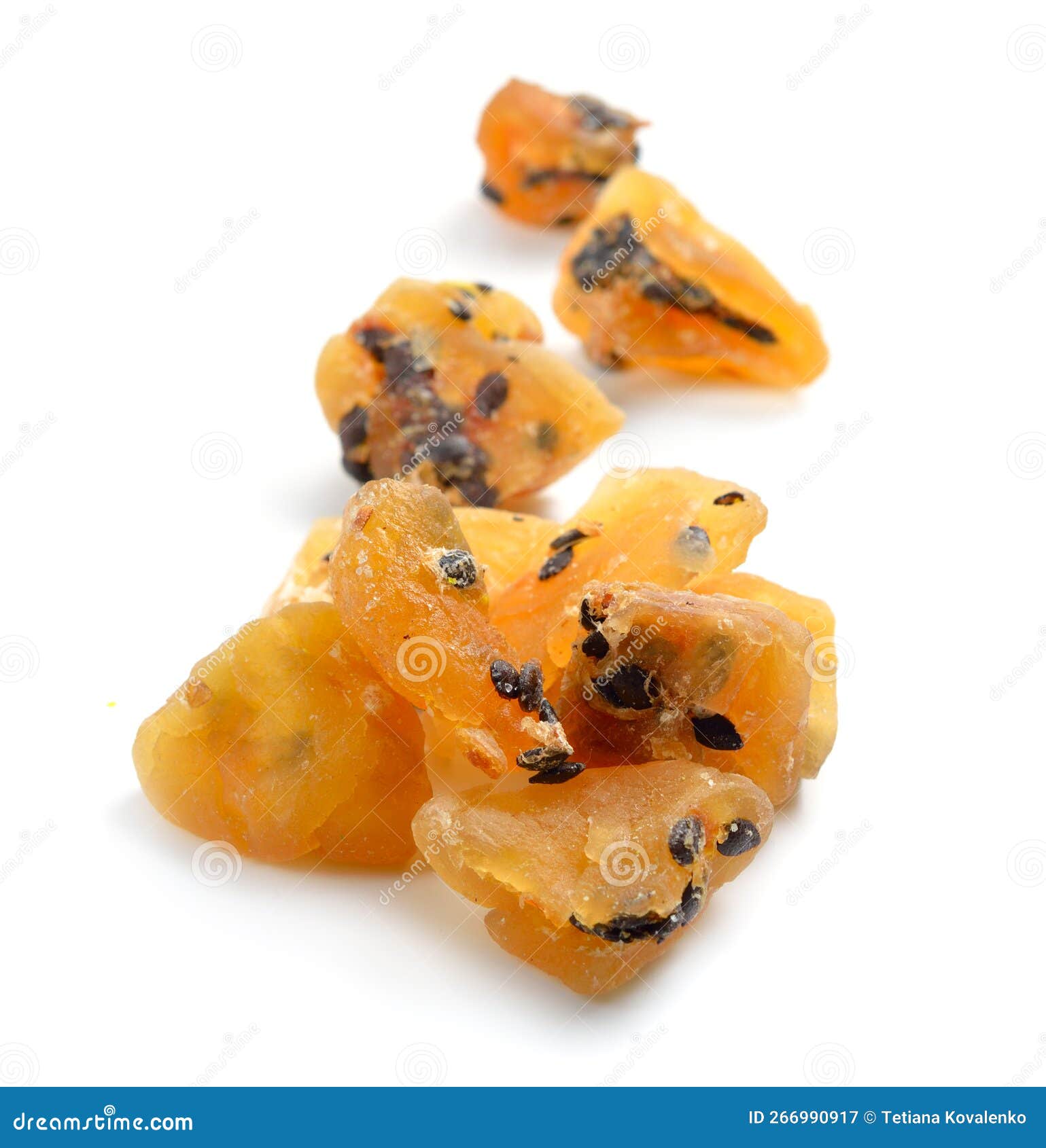 Dried Passion Fruit Isolated on White Background Stock Image Image of