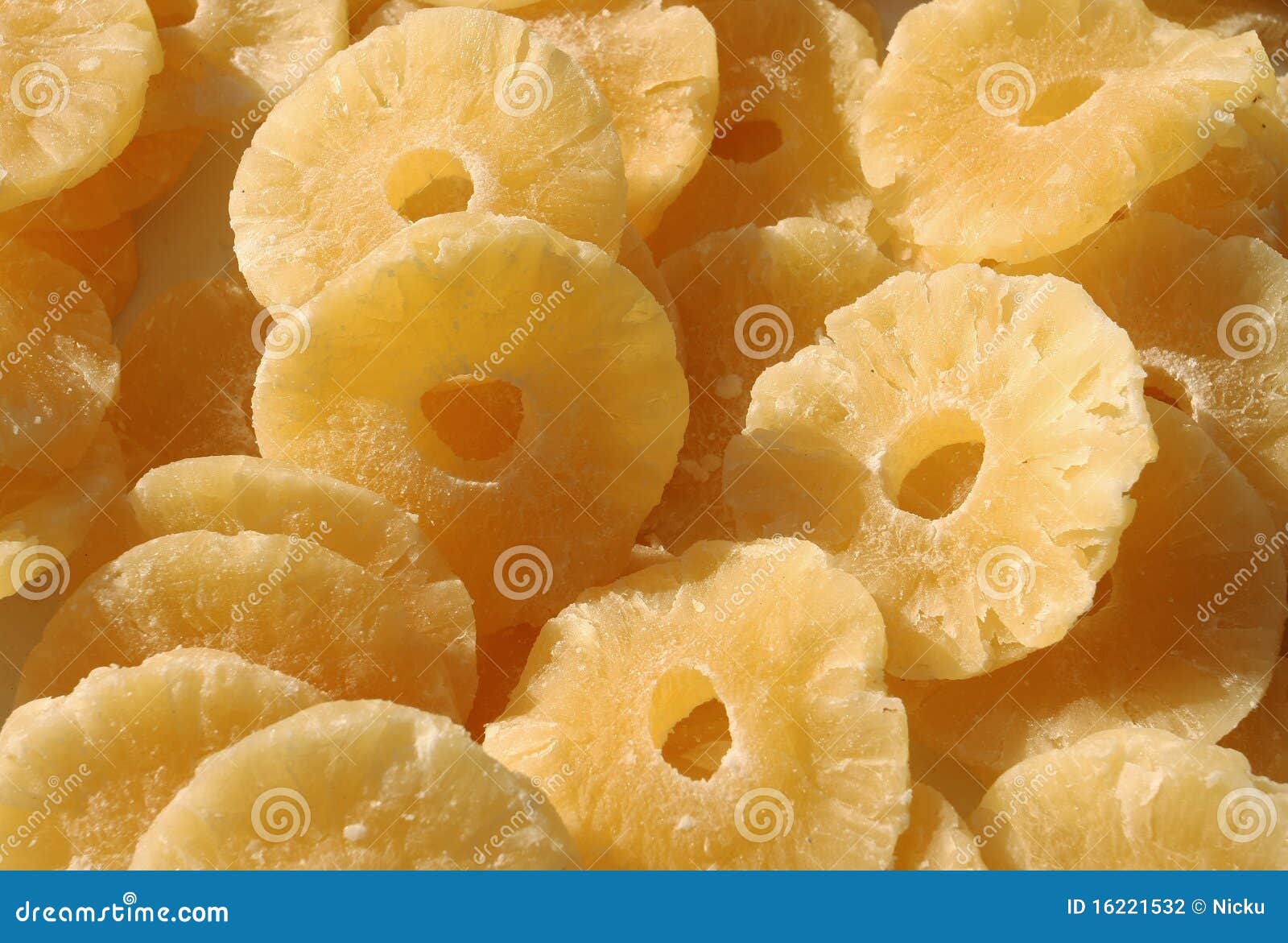 Dried Pineapple Pieces Stock Photo 48496998