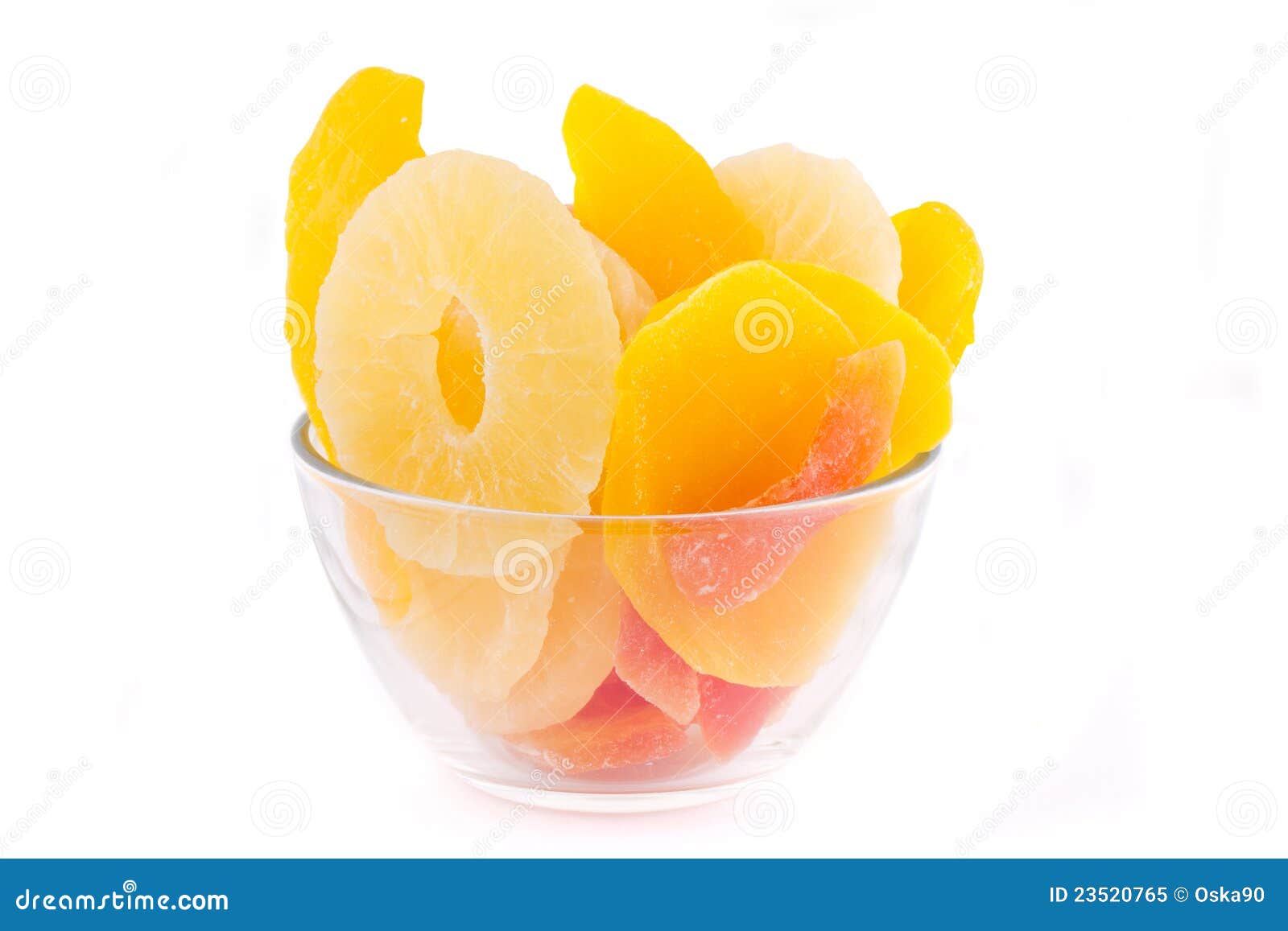 Dried Pineapple, Mango and Papaya Stock Image Image of food, round