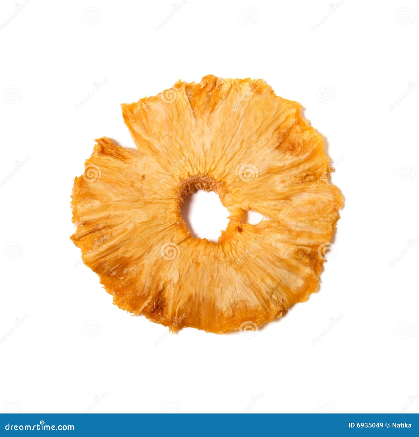 Dried Pineapples Slices Isolated on White Stock Image Image of health