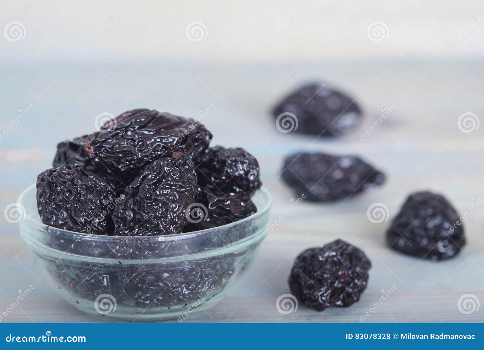 Dried plums or prunes stock photo. Image of dried, blue 83078328