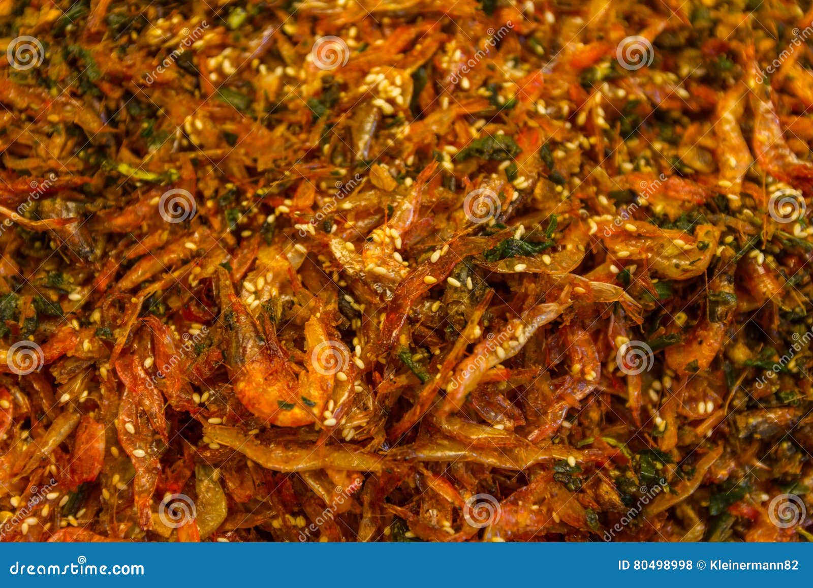 Dried prawns with seaweed stock photo. Image of exotic 80498998