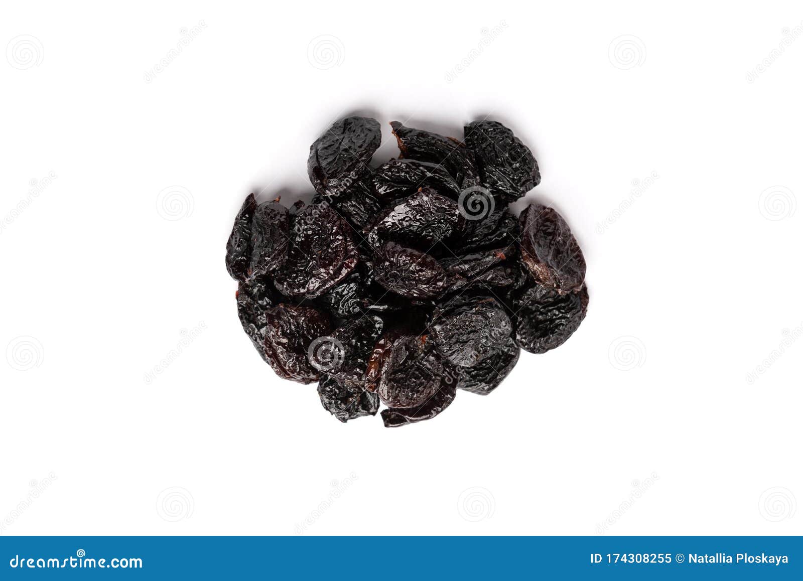 Dried Prunes Isolated on White. Stock Image Image of fruit, heap