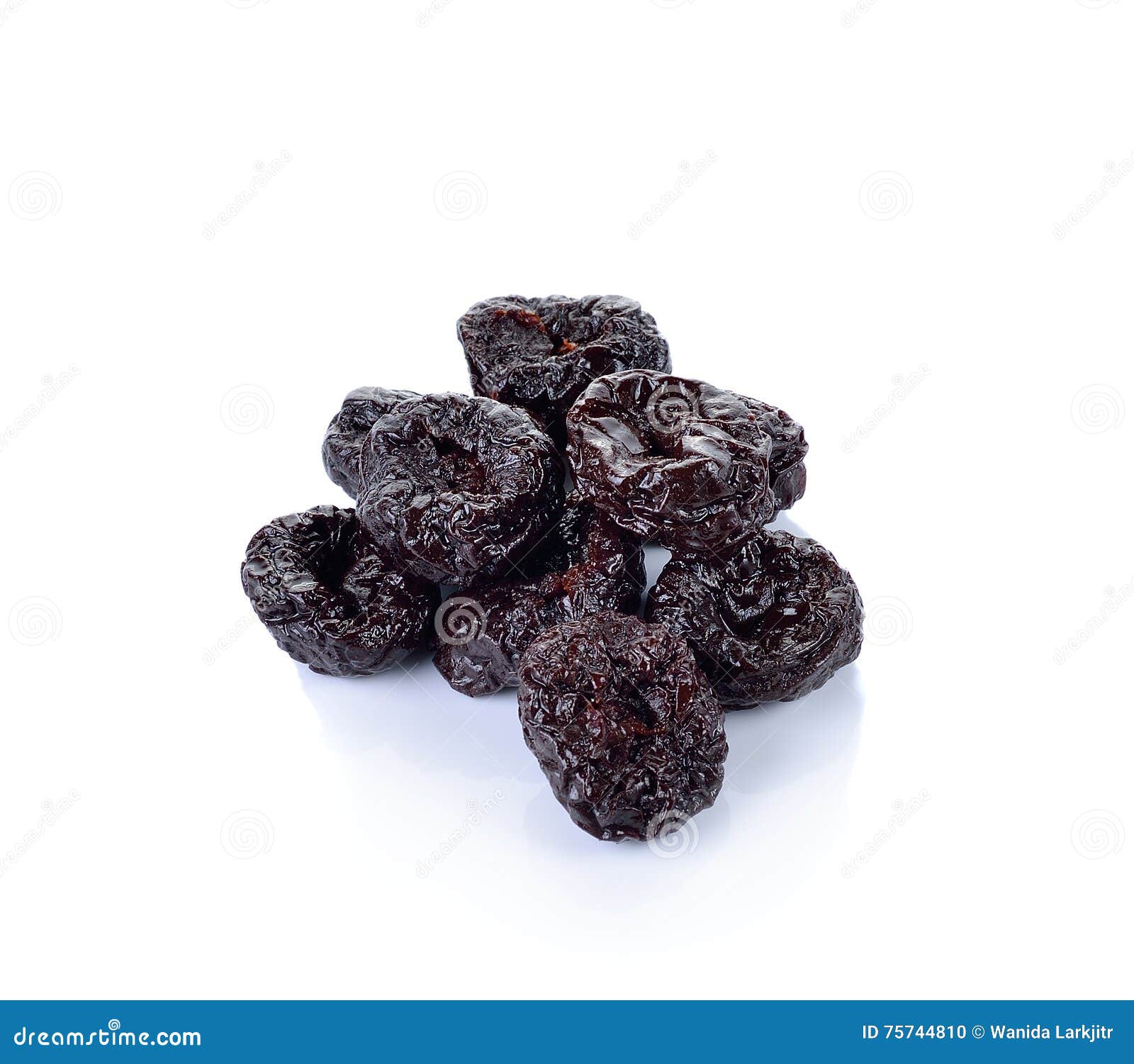 Dried Prunes on White Background Stock Photo Image of nutrient