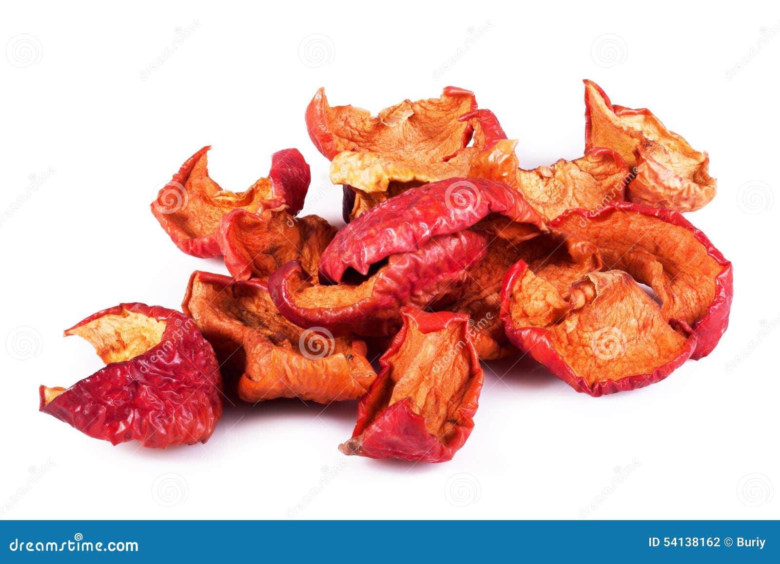 Dried red apples stock photo. Image of ingredients, white 54138162