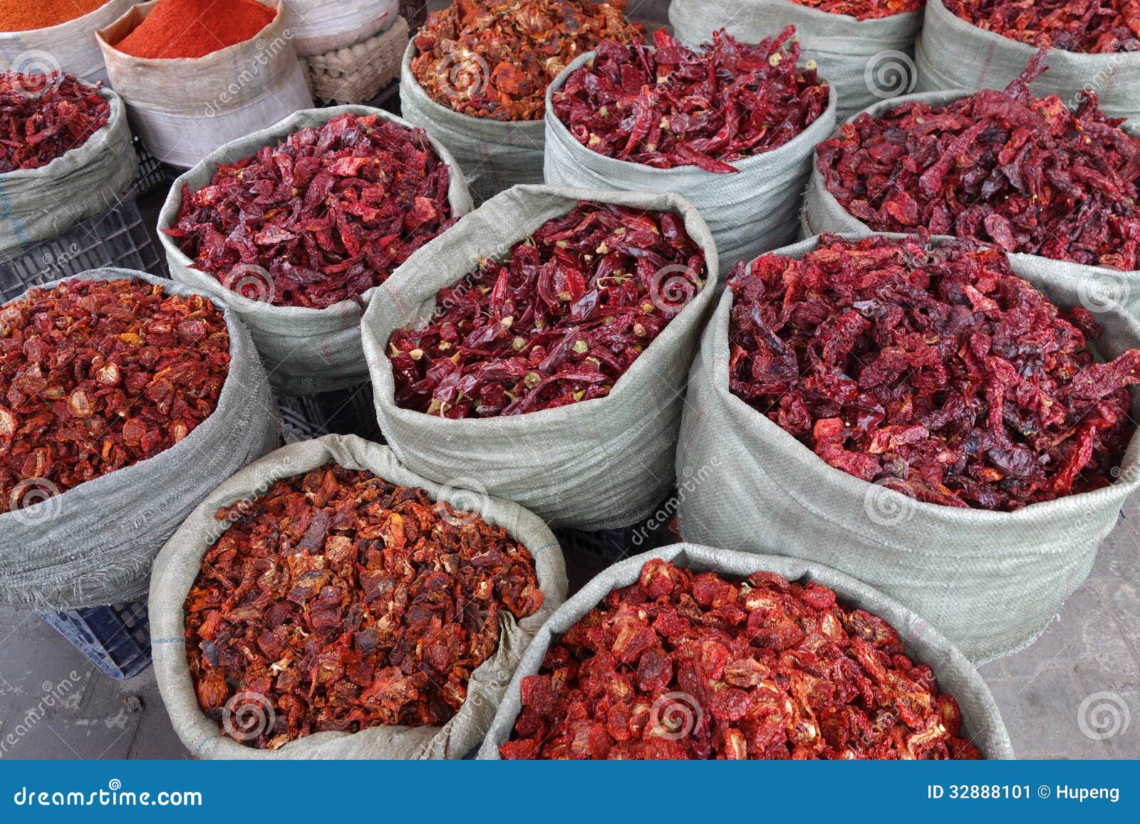 Dried red pepper stock image. Image of fresh, clipping 32888101