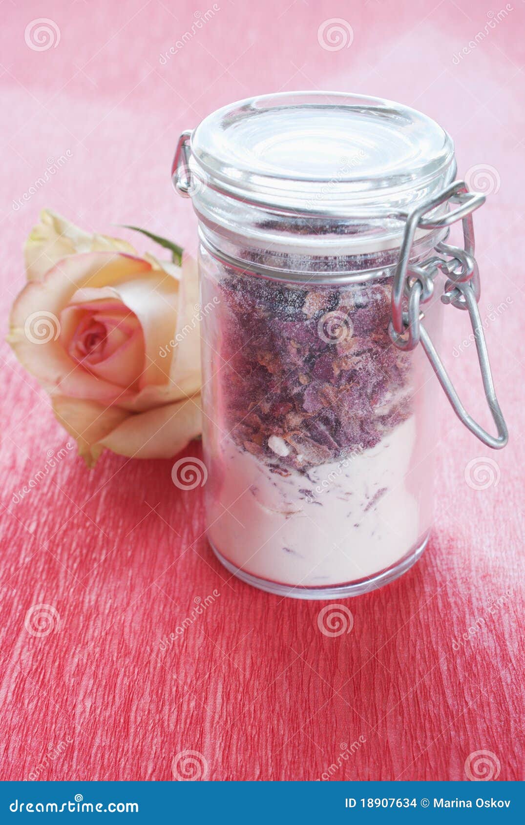 Dried rose petals in a jar stock photo. Image of freshness 18907634